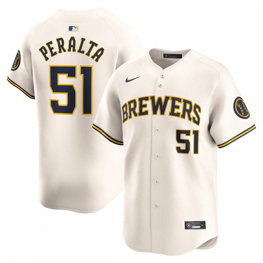 Men's Milwaukee Brewers Cream Limited Jersey
