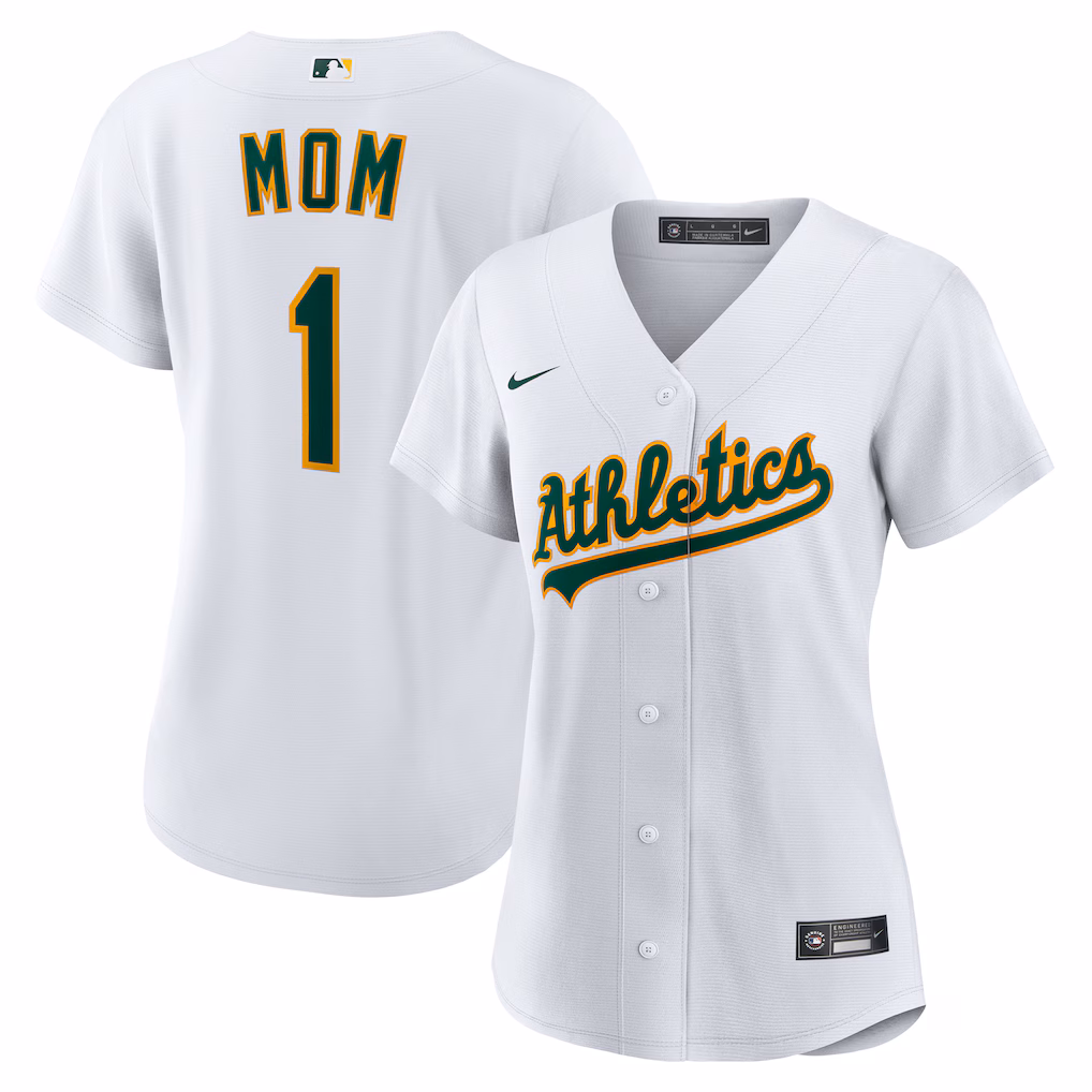 Kids' Athletics Mom White Replica Jersey