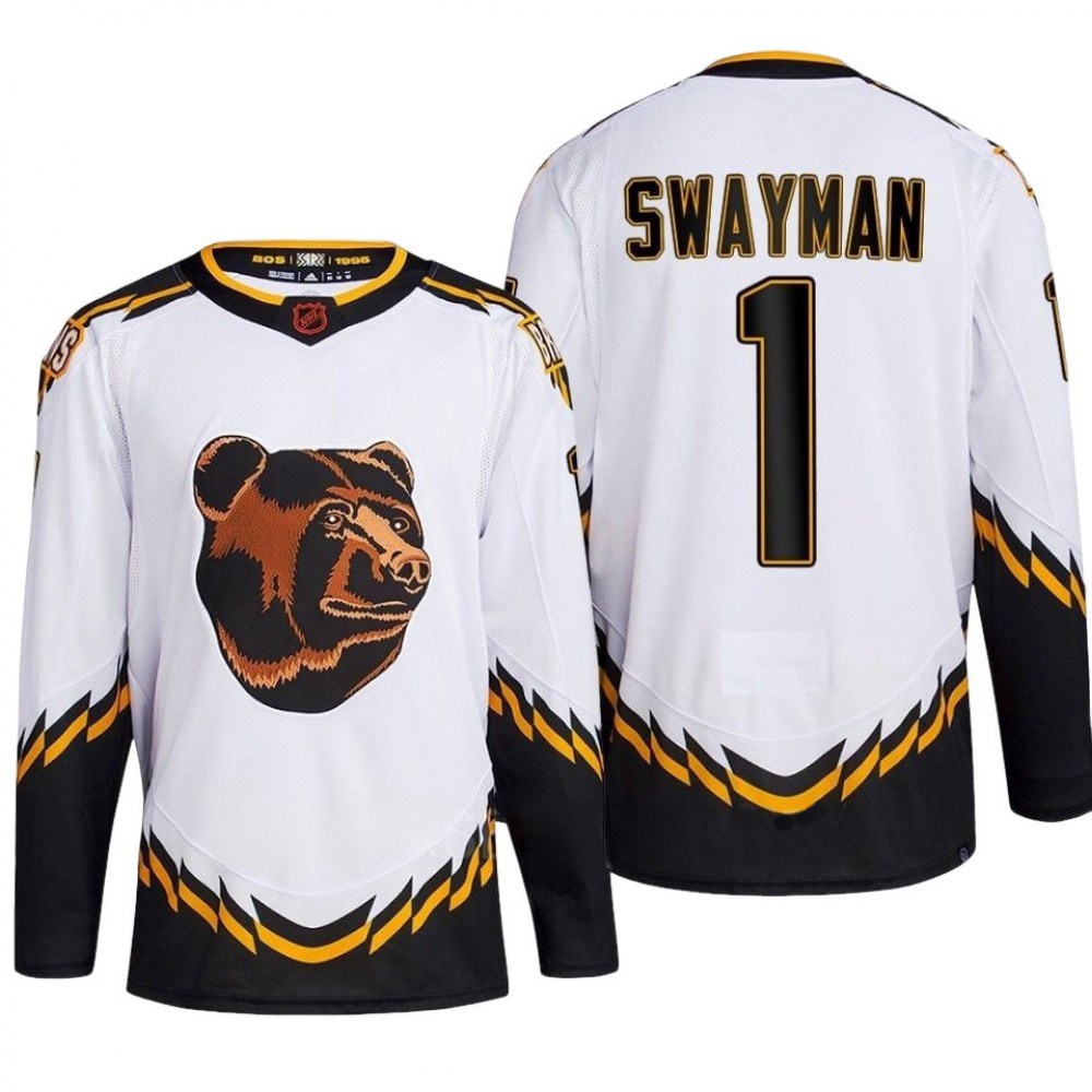 Kids' Boston Bruins White Retro Jersey