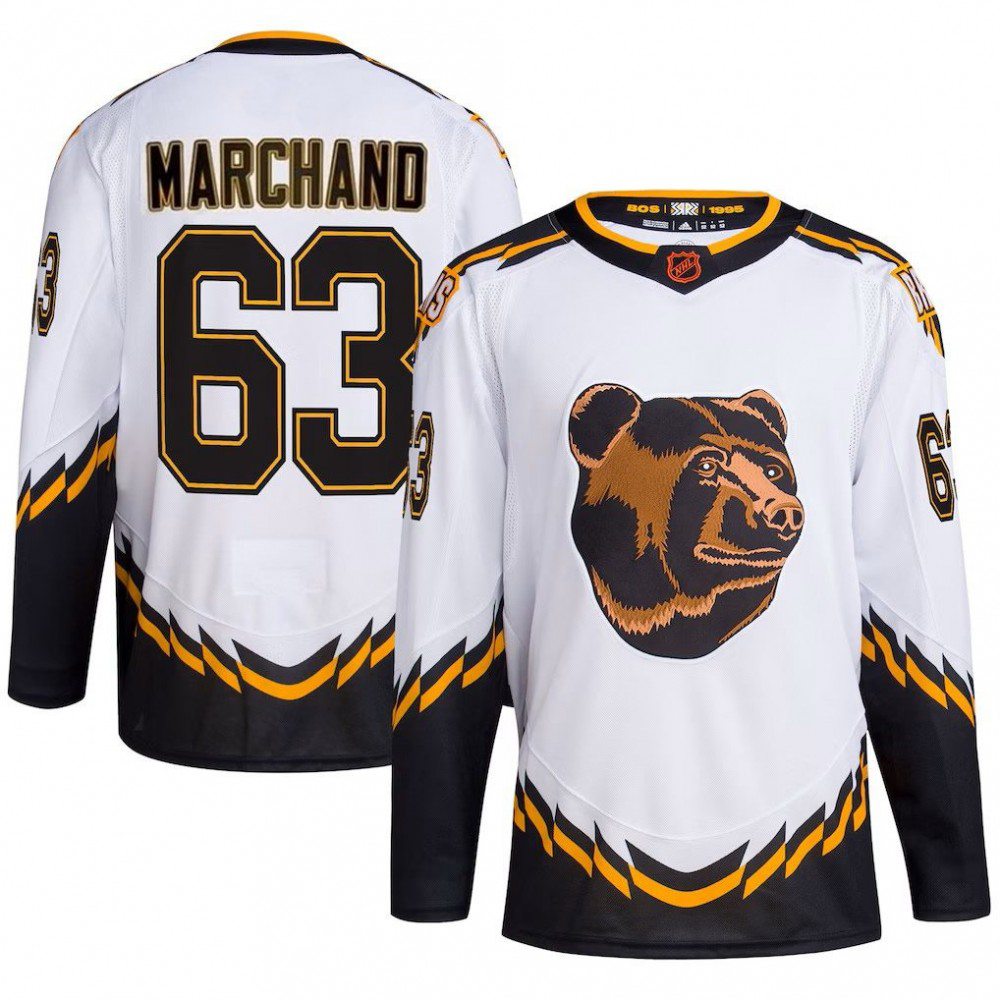 Men's Boston Bruins White Retro Jersey