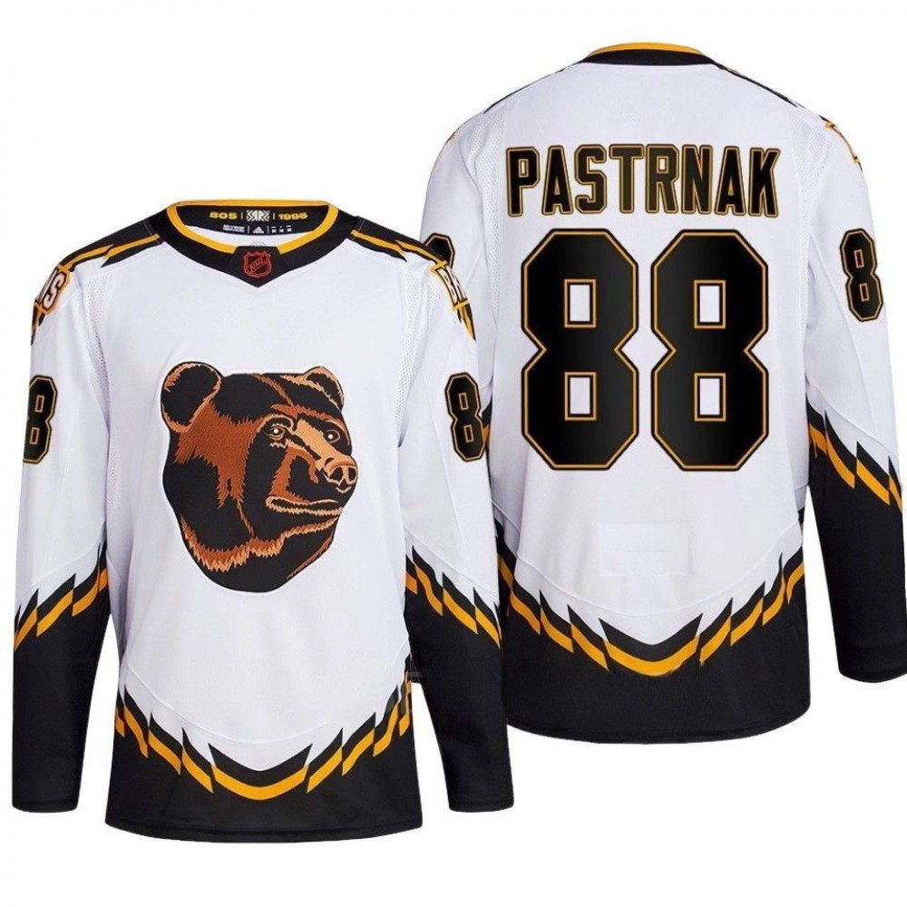 Men's Boston Bruins White Retro Jersey