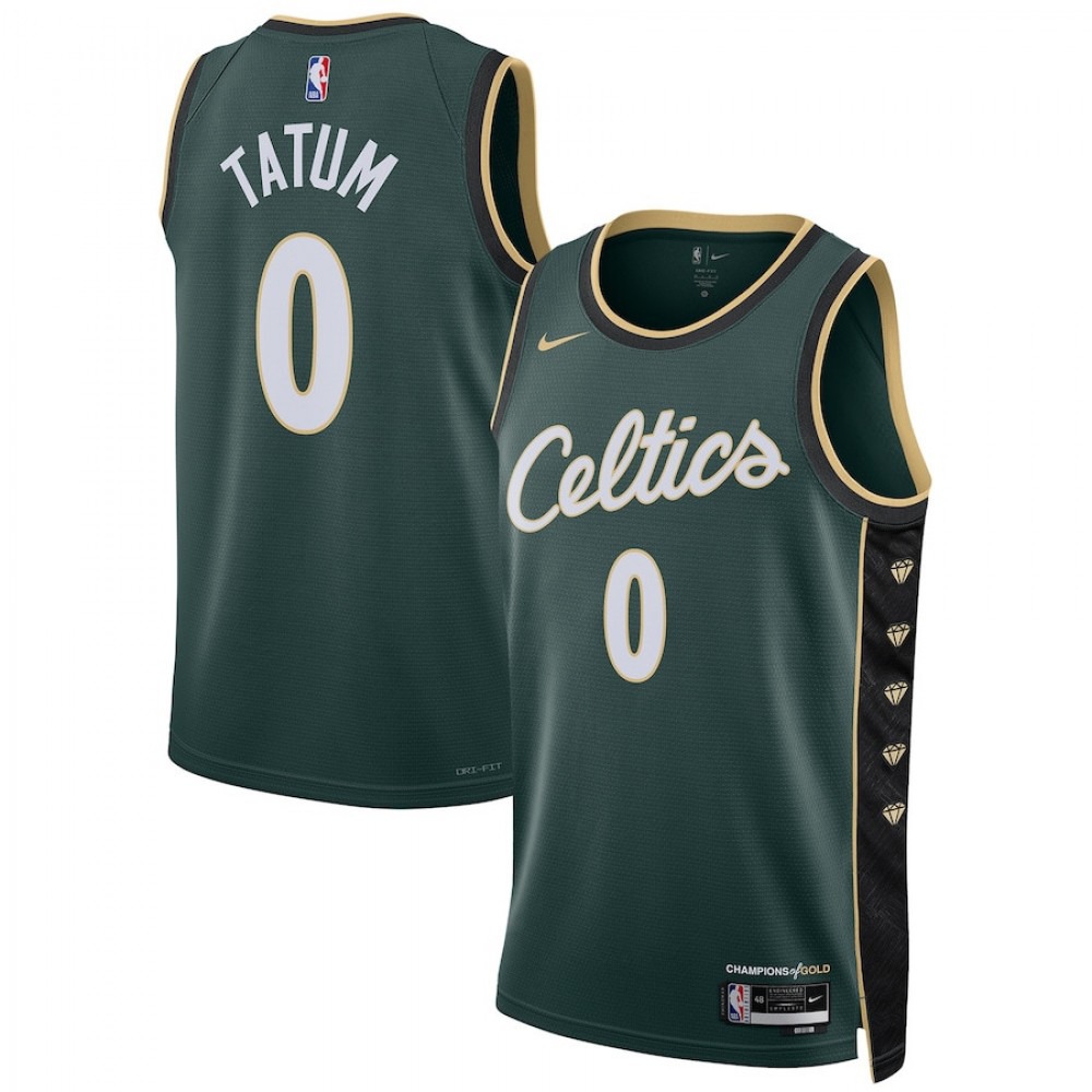 Kids' Boston Celtics 2022/23 Kelly City Swingman Jersey