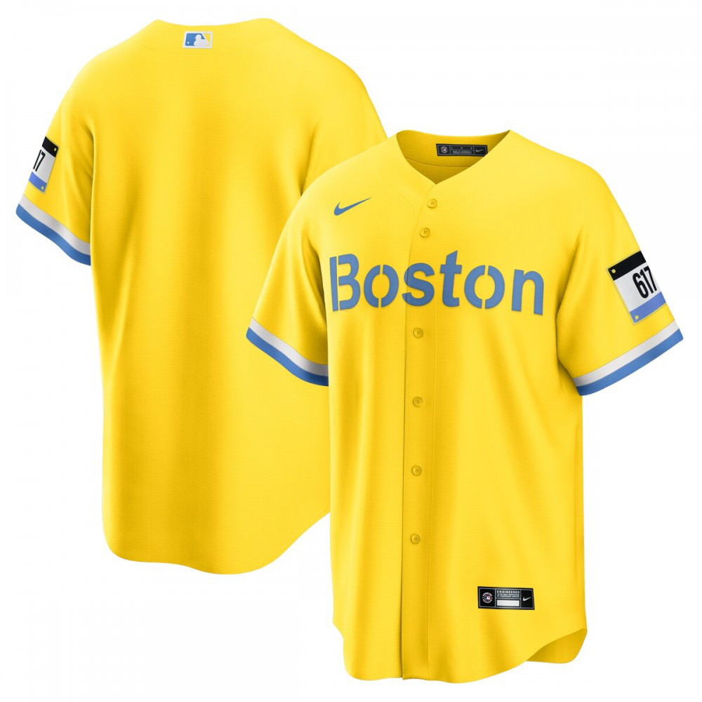 Men's Boston Red Sox 2021 Gold City Replica Jersey