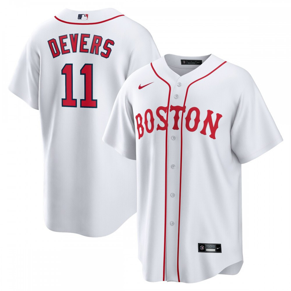 Kids' Boston Red Sox 2021 White Player Jersey
