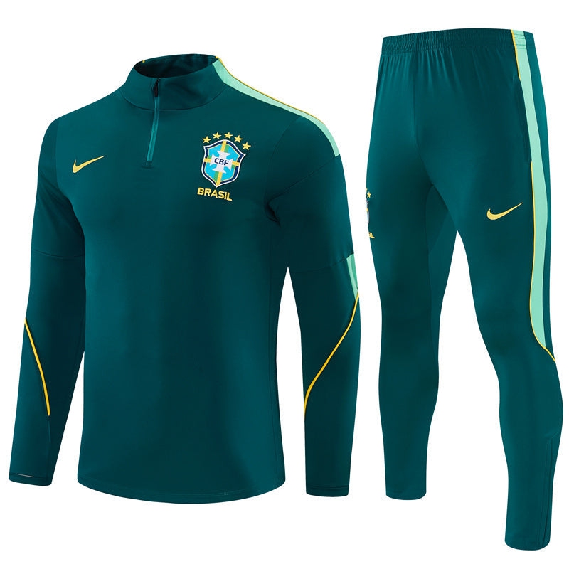 Men's Brazil 2026/27 Green Training Tracksuit