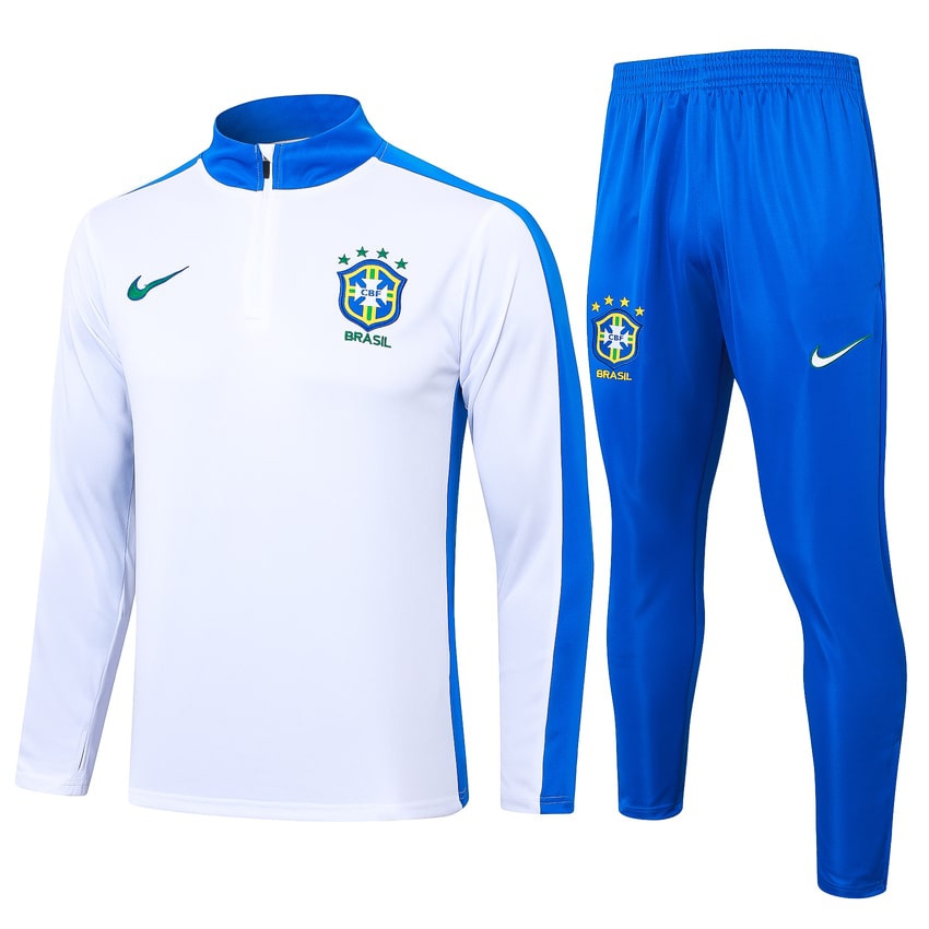 Men's Brazil 2024/25 White Training Tracksuit