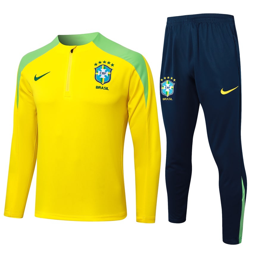 Women's Brazil 2024/25 Yellow Training Tracksuit