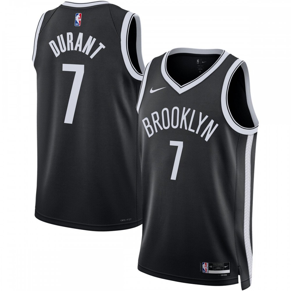 Kids' Brooklyn Nets 2022/23 Black Icon Swingman Jersey