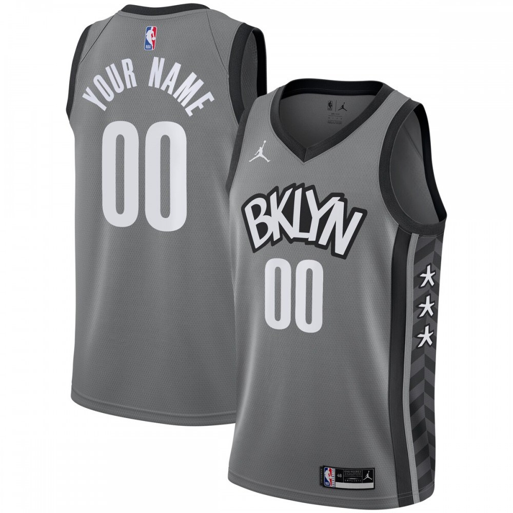 Men's Brooklyn Nets Gray Statement Swingman Jersey