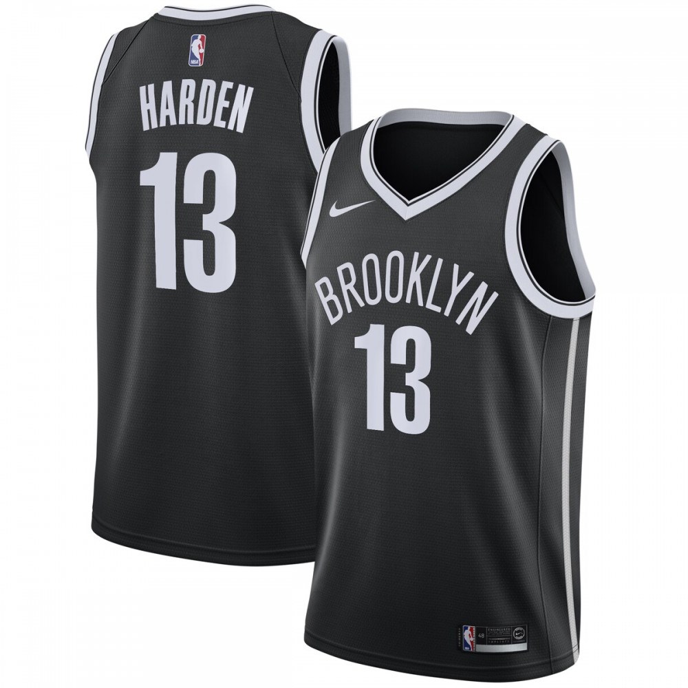 Men's Brooklyn Nets 2020/21 Black Icon Swingman Jersey