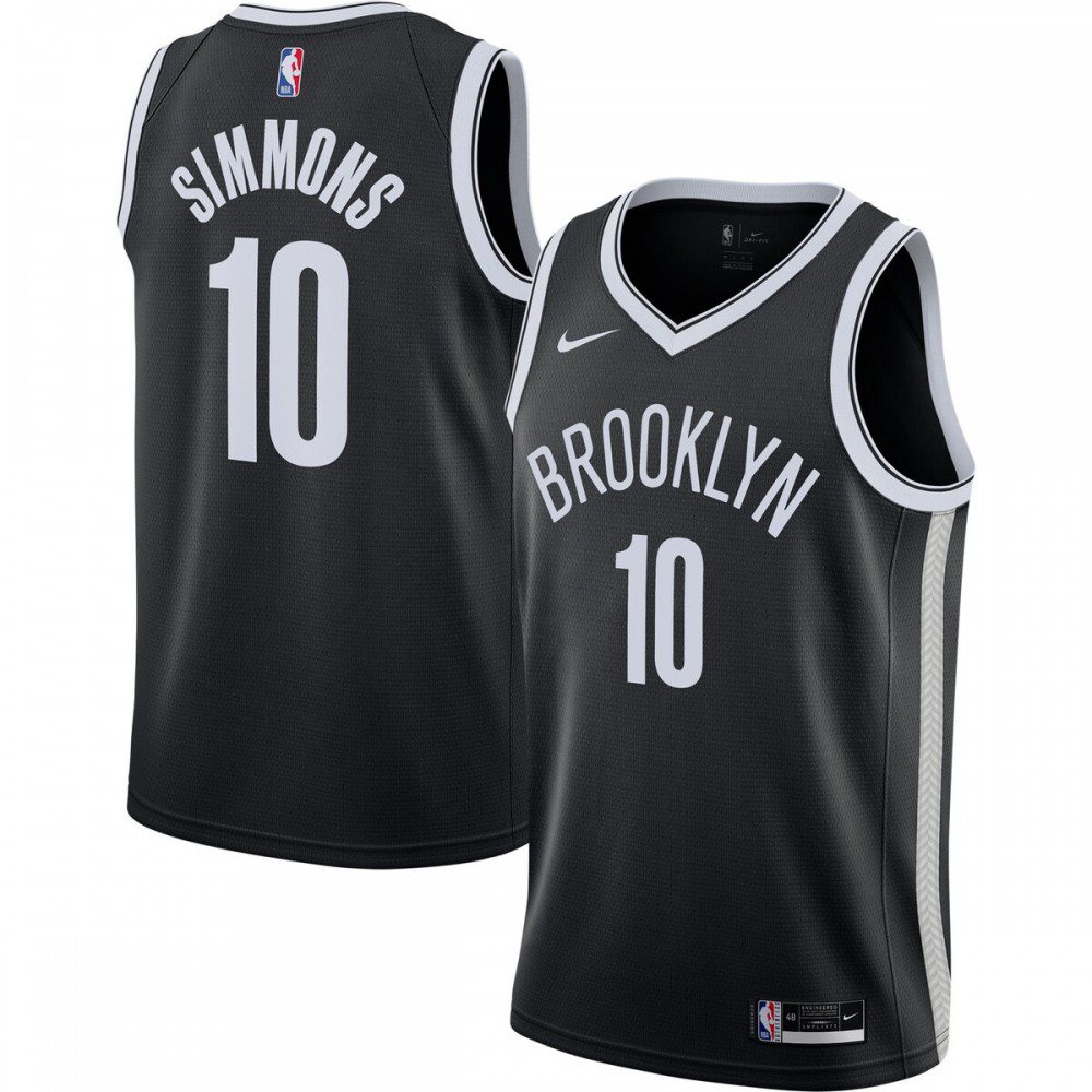 Kids' Brooklyn Nets 2021/22 Black Icon Swingman Jersey