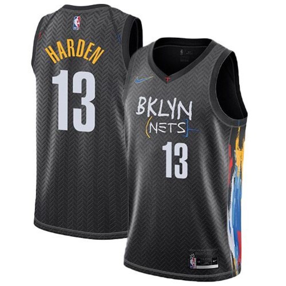 Kids' Brooklyn Nets 2020/21 Black City Swingman Jersey