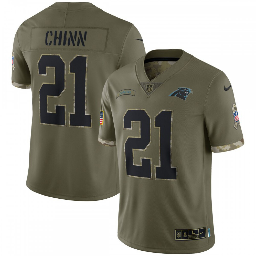Men's Carolina Panthers 2022 Olive Salute Limited Jersey