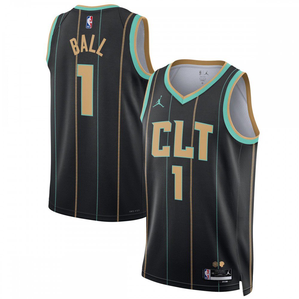 Men's Charlotte Hornets 2022/23 Black City Swingman Jersey
