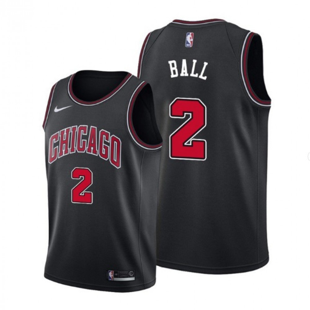 Men's Chicago Bulls Black Statement Swingman Jersey