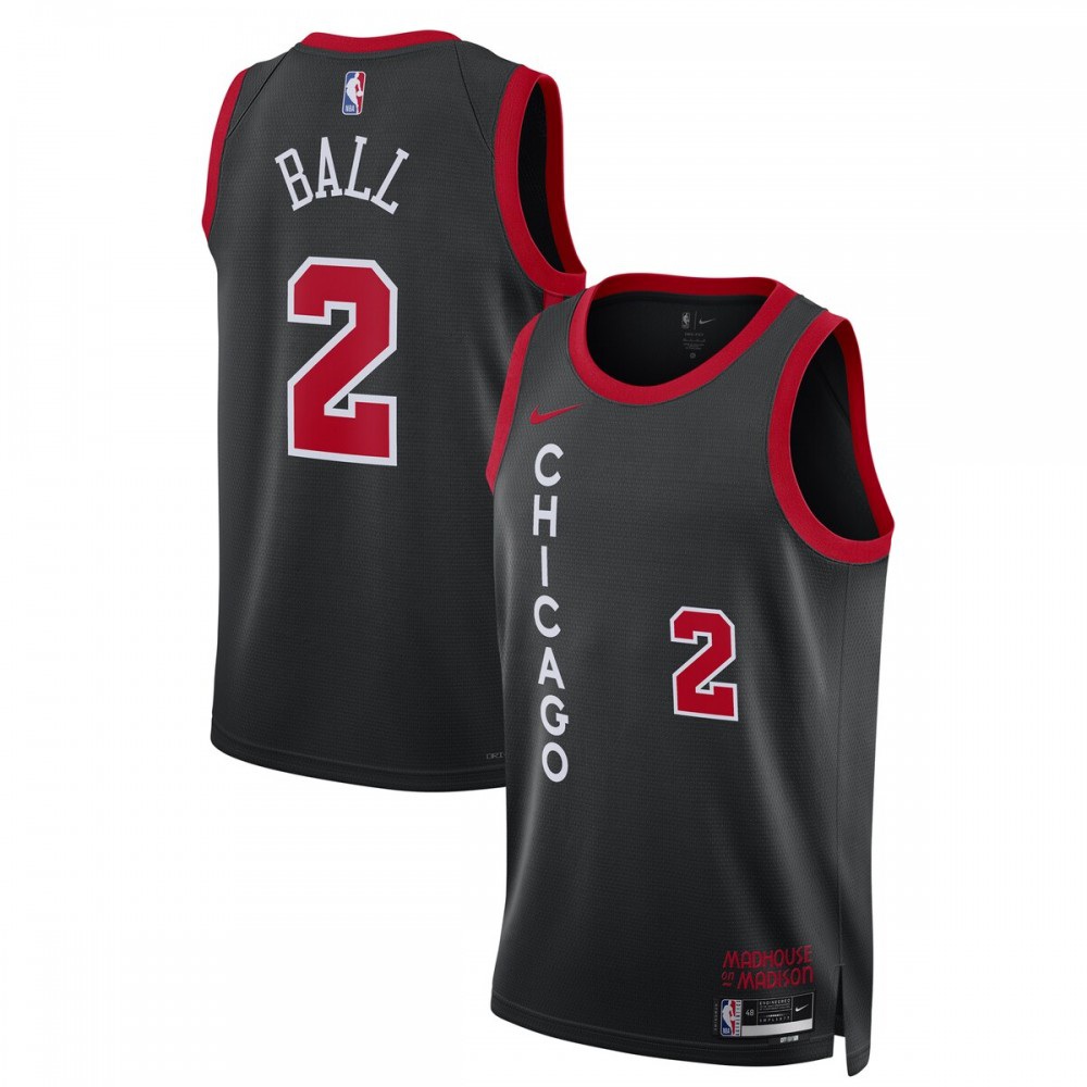 Men's Chicago Bulls 2023/24 Black City Swingman Jersey