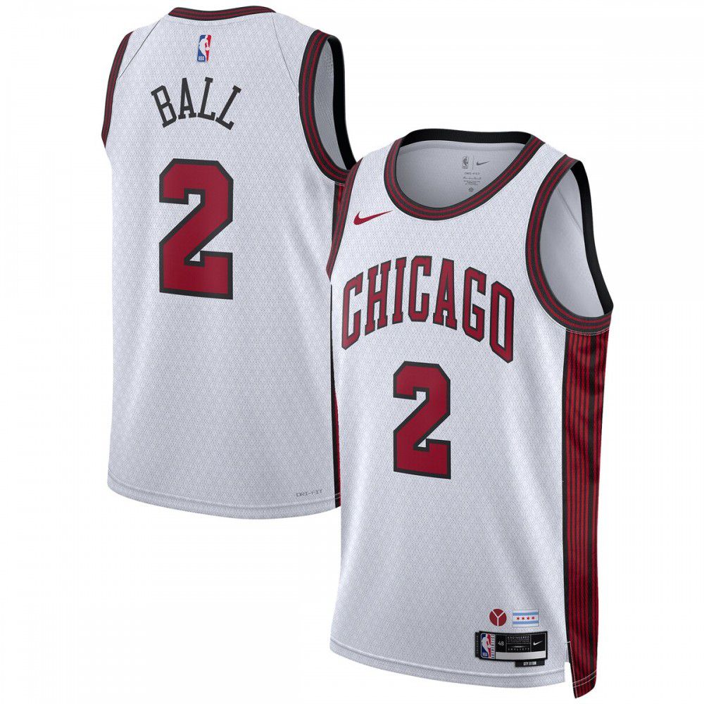 Men's Chicago Bulls 2022/23 White City Swingman Jersey
