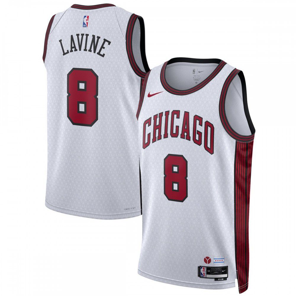 Kids' Chicago Bulls 2022/23 White City Swingman Jersey