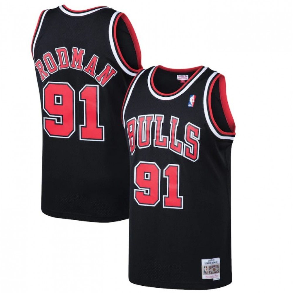 Kids' Chicago Bulls Black Throwback Swingman Jersey
