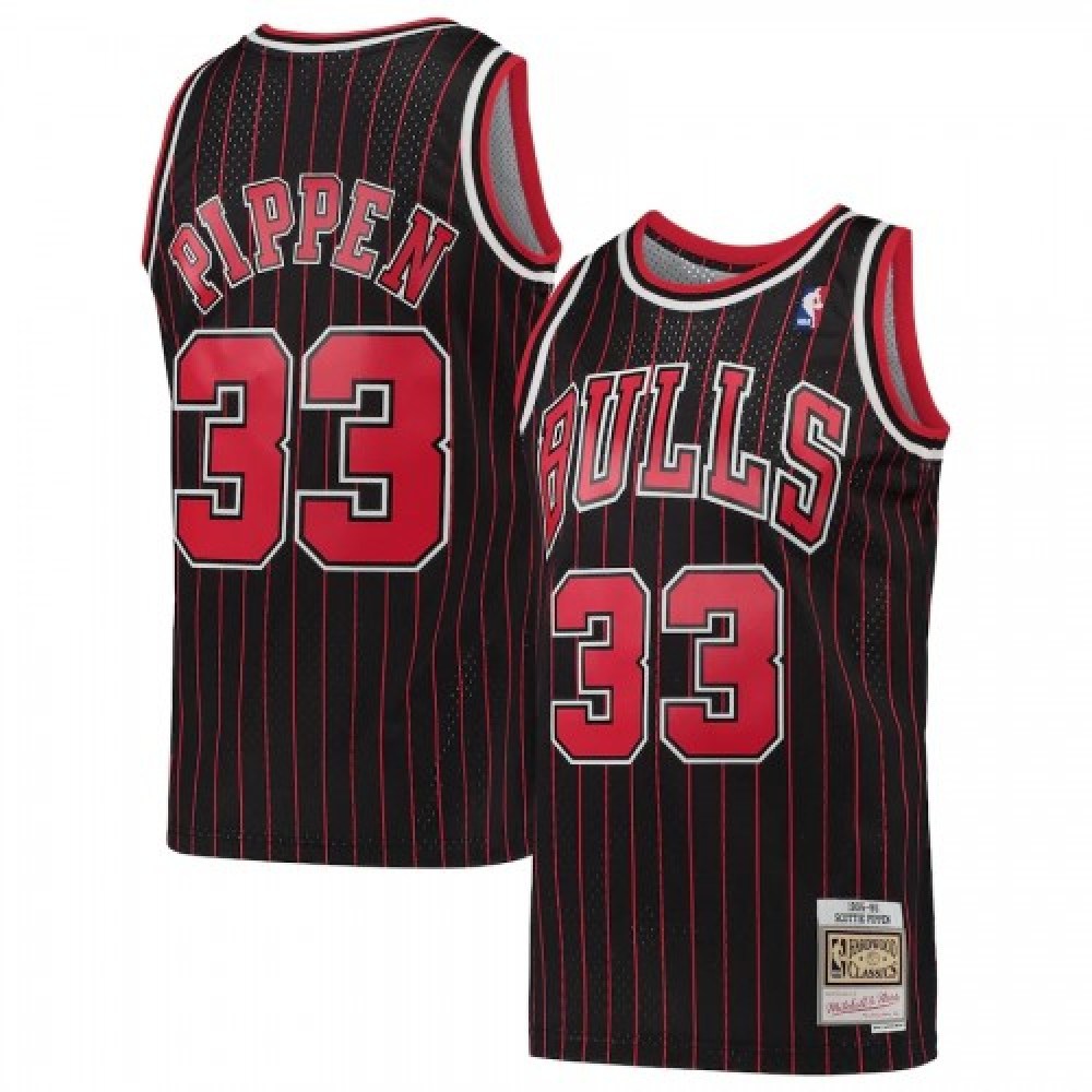 Kids' Chicago Bulls Black Throwback Swingman Jersey