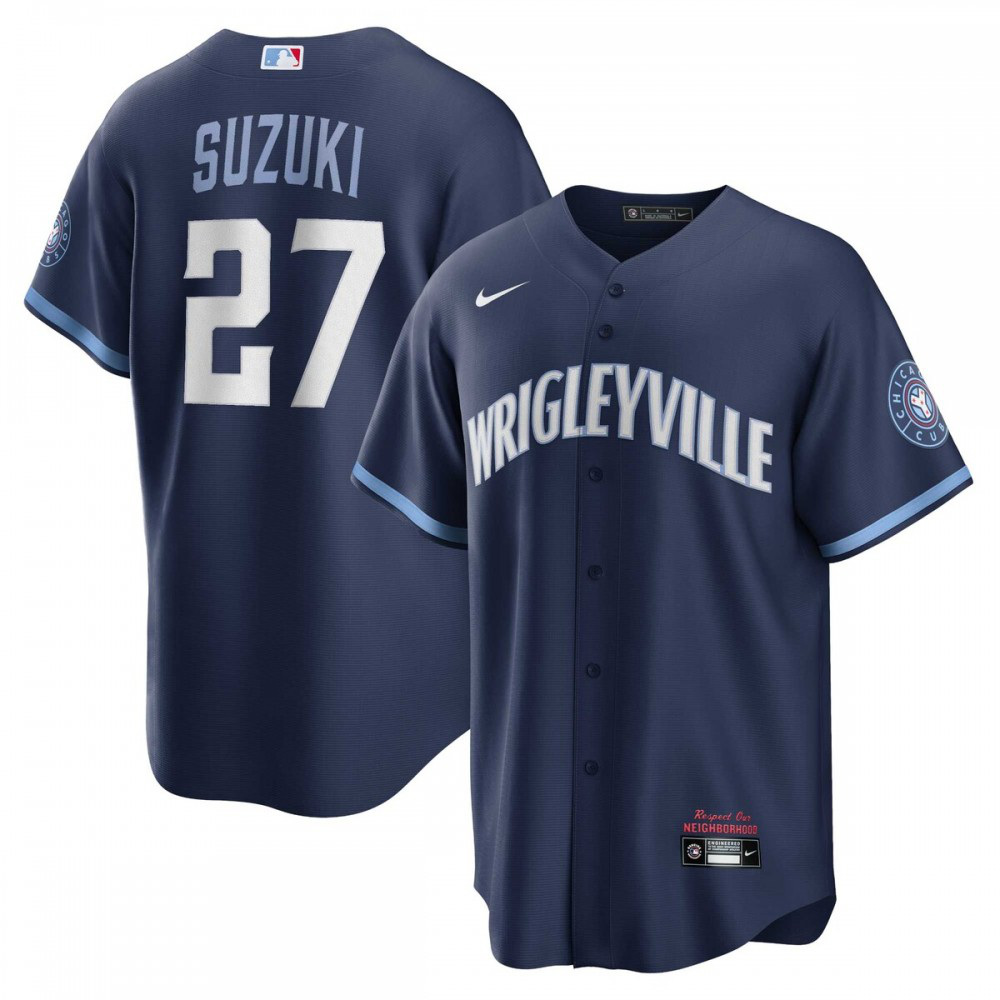 Kids' Chicago Cubs Navy City Player Jersey