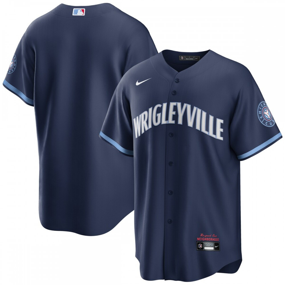 Men's Chicago Cubs 2021 Navy City Replica Jersey