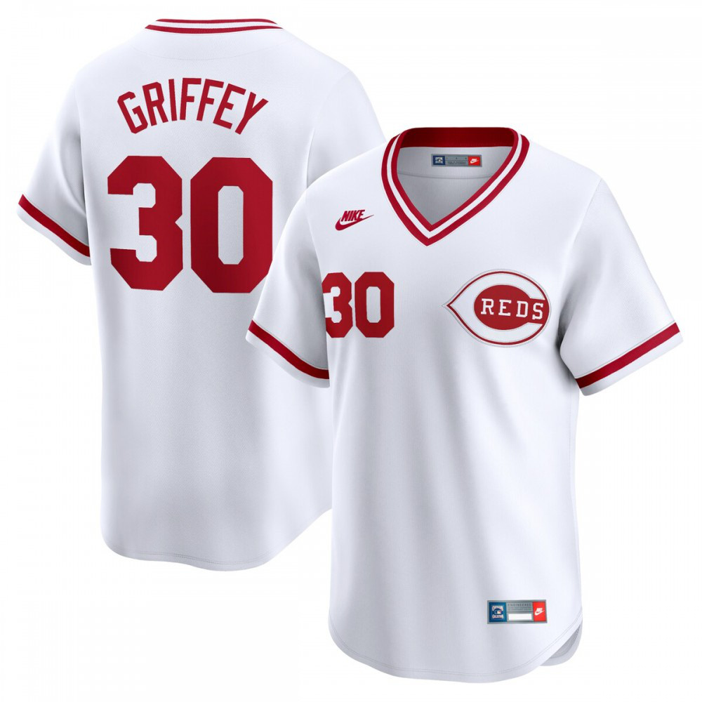 Kids' Cincinnati Reds White Throwback Limited Jersey