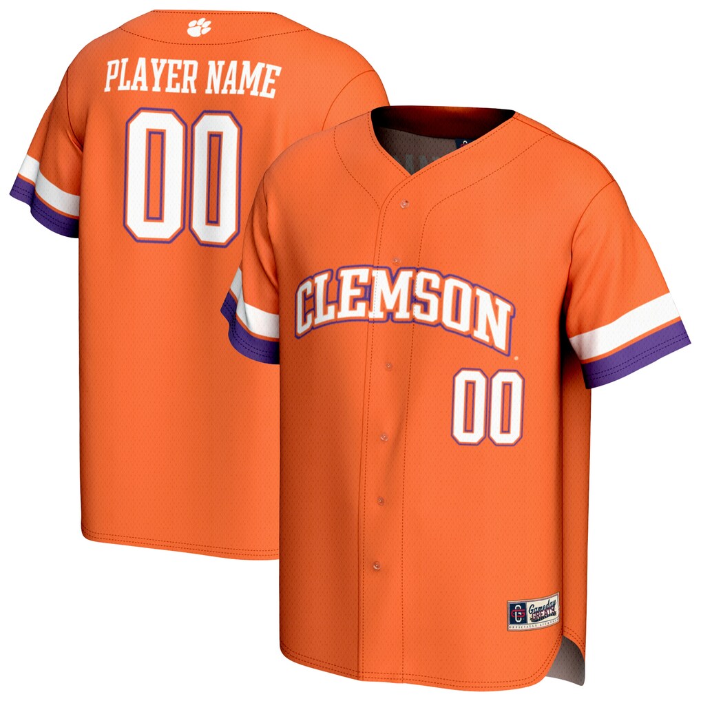Men's Clemson Tigers Orange Fashion Jersey