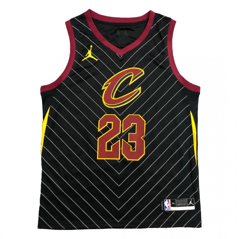 Men's Cleveland Cavaliers Black Statement Swingman Jersey