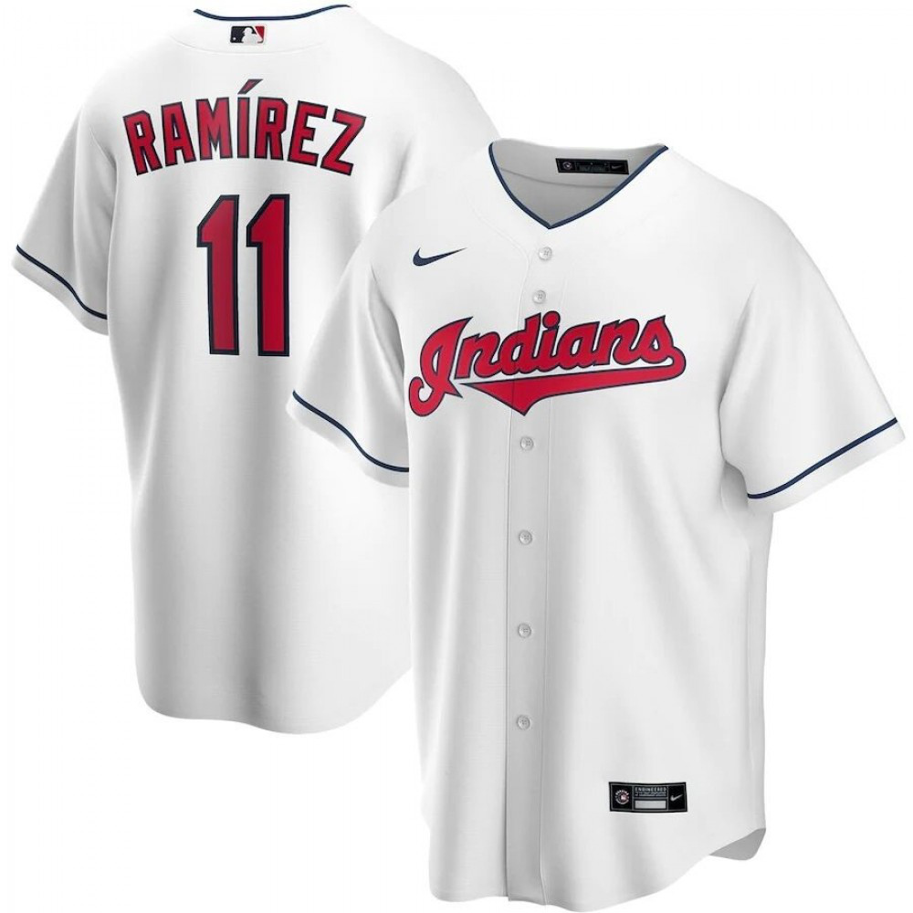 Men's Cleveland Indians Jose White Player Jersey
