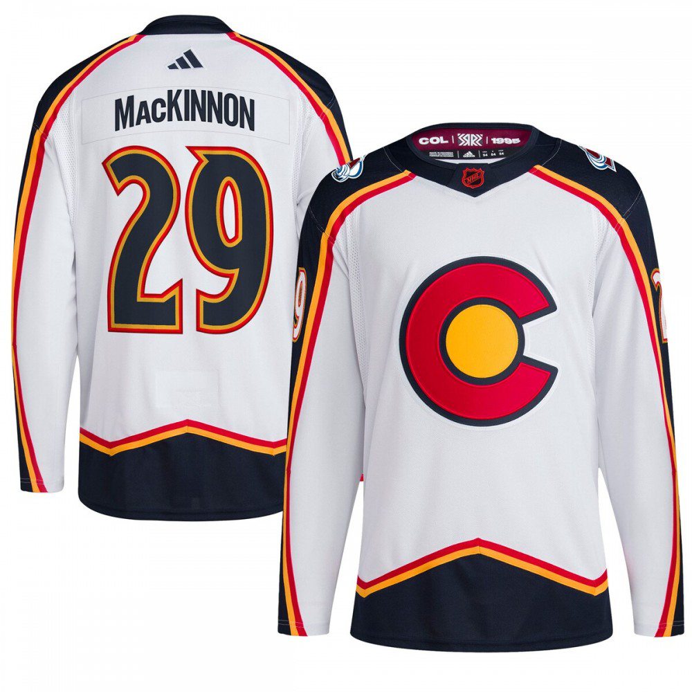 Kids' Colorado Avalanche White Retro Player Jersey