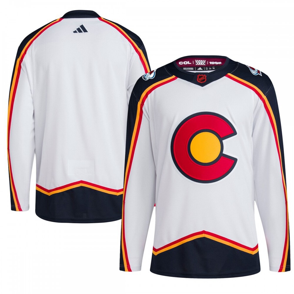 Kids' Colorado Avalanche White Retro Jersey