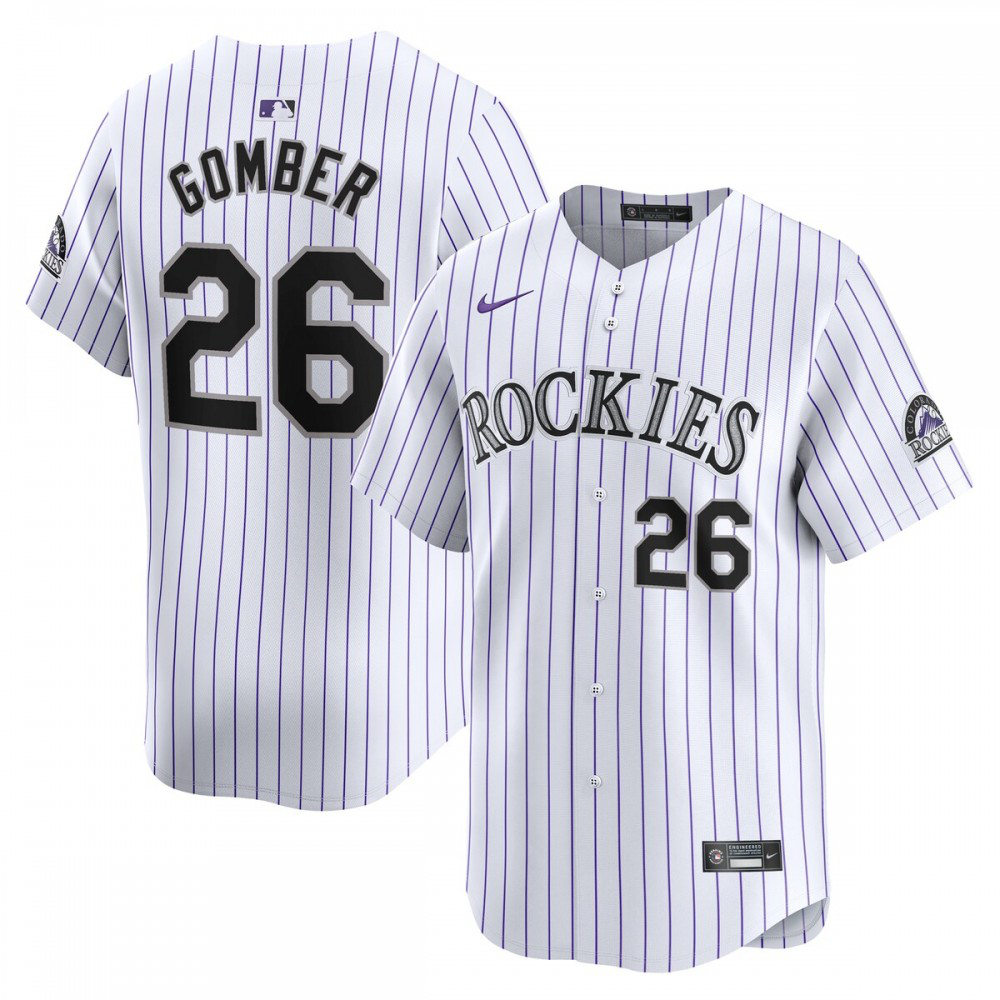 Kids' Colorado Rockies White Limited Jersey