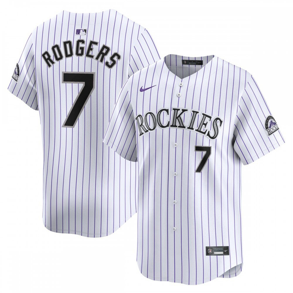 Kids' Colorado Rockies White Limited Jersey