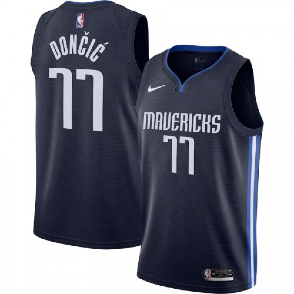 Kids' Dallas Mavericks Navy Statement Swingman Jersey