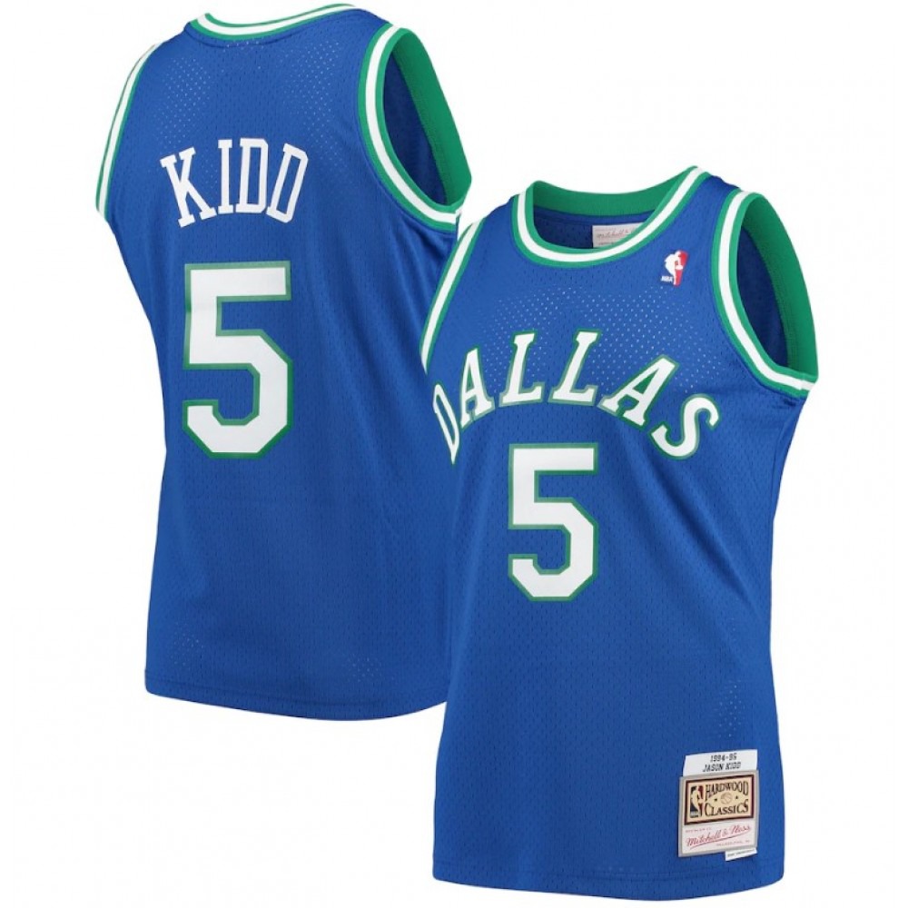 Kids' Dallas Mavericks Blue Throwback Jersey