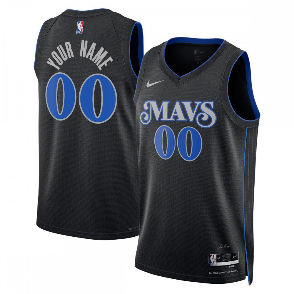 Men's Dallas Mavericks 2023/24 Black City Swingman Jersey