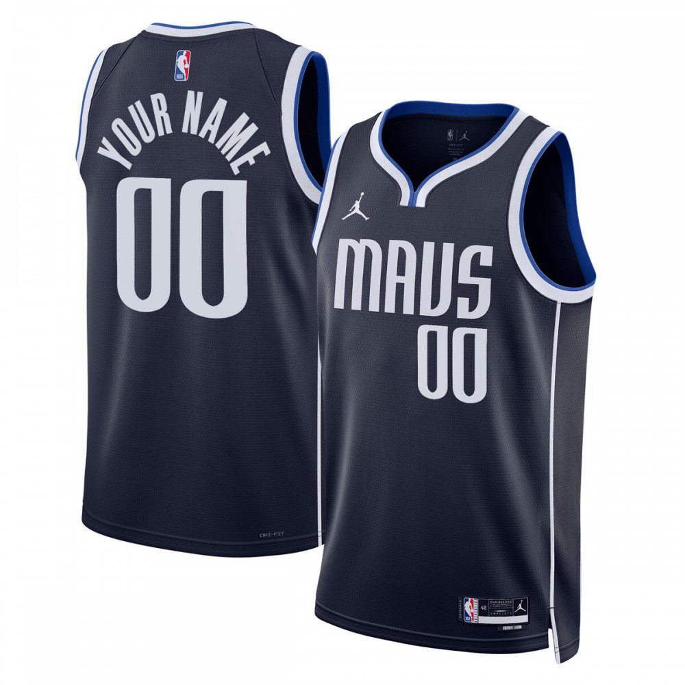 Kids' Dallas Mavericks 2022/23 Navy Statement Swingman Jersey