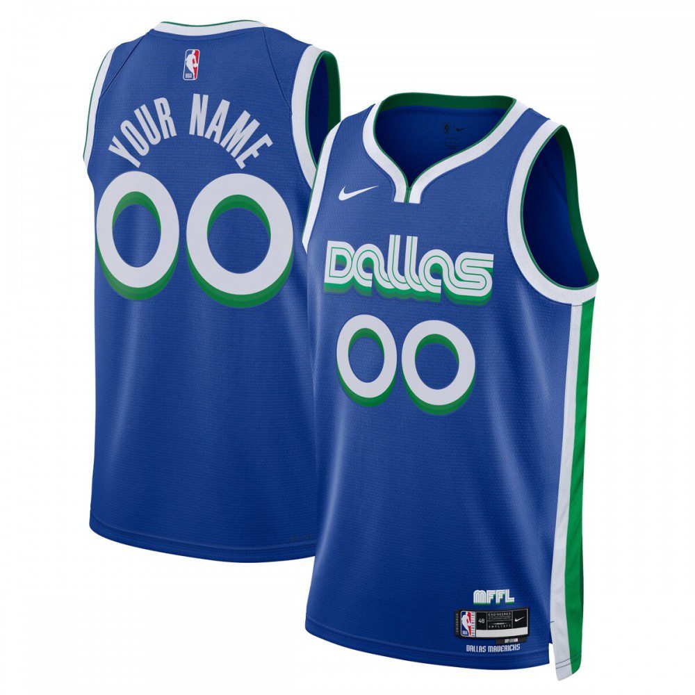 Kids' Dallas Mavericks 2022/23 Blue City Swingman Jersey