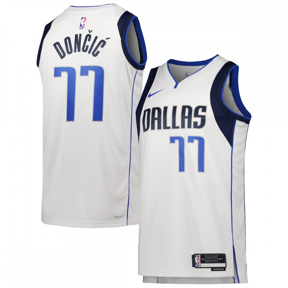Men's Dallas Mavericks 2022/23 White Icon Swingman Jersey