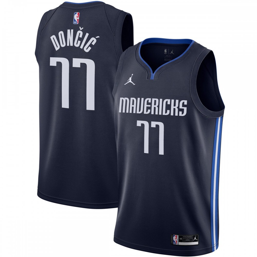 Men's Dallas Mavericks 2020/21 Navy Statement Swingman Jersey