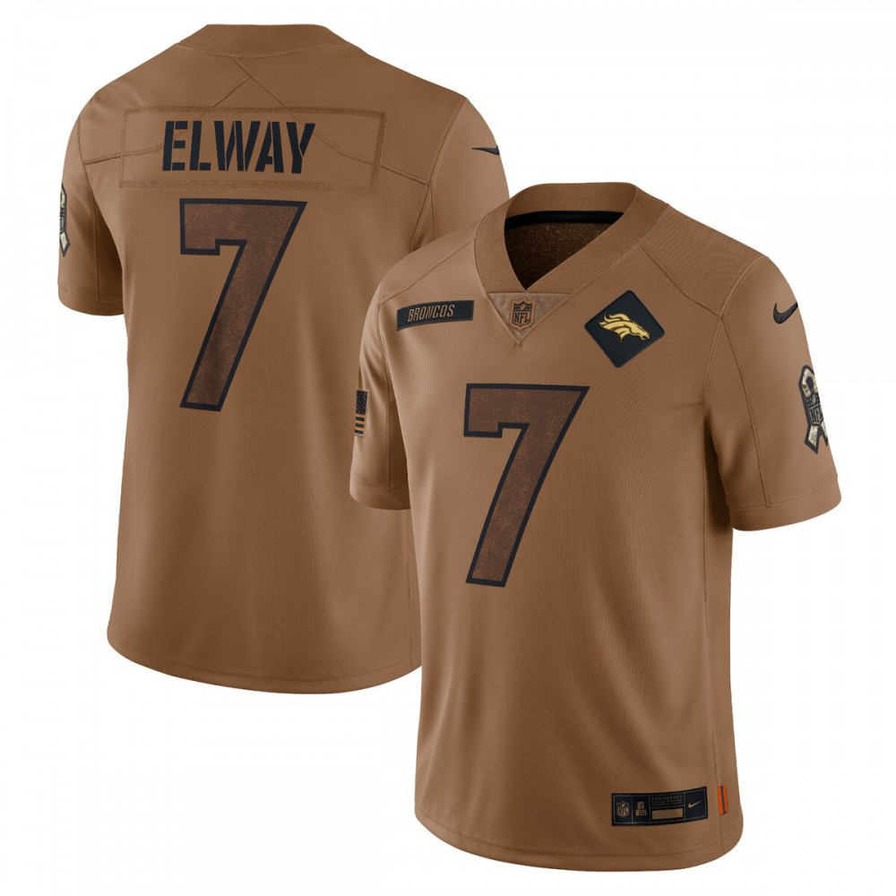 Men's Denver Broncos 2023 Brown Salute Limited Jersey