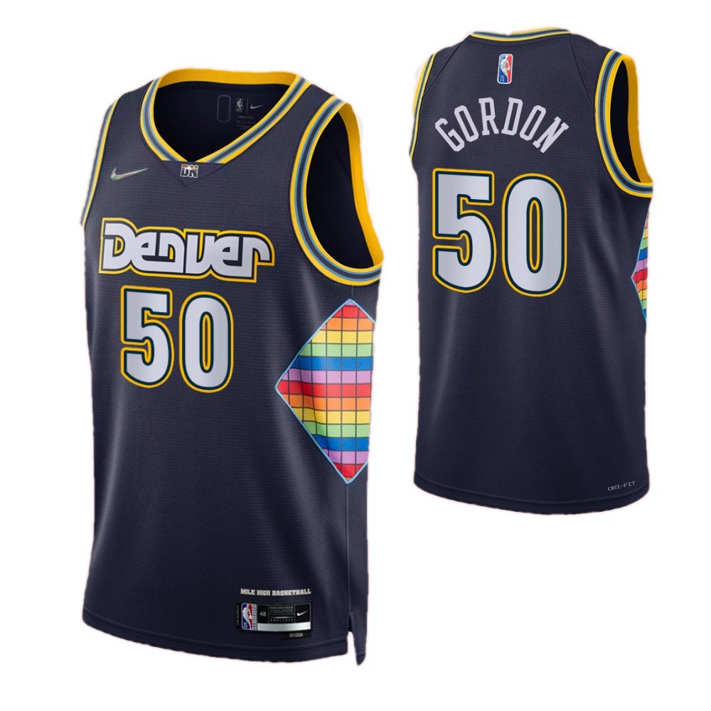Men's Denver Nuggets 2021/22 Navy City Swingman Jersey