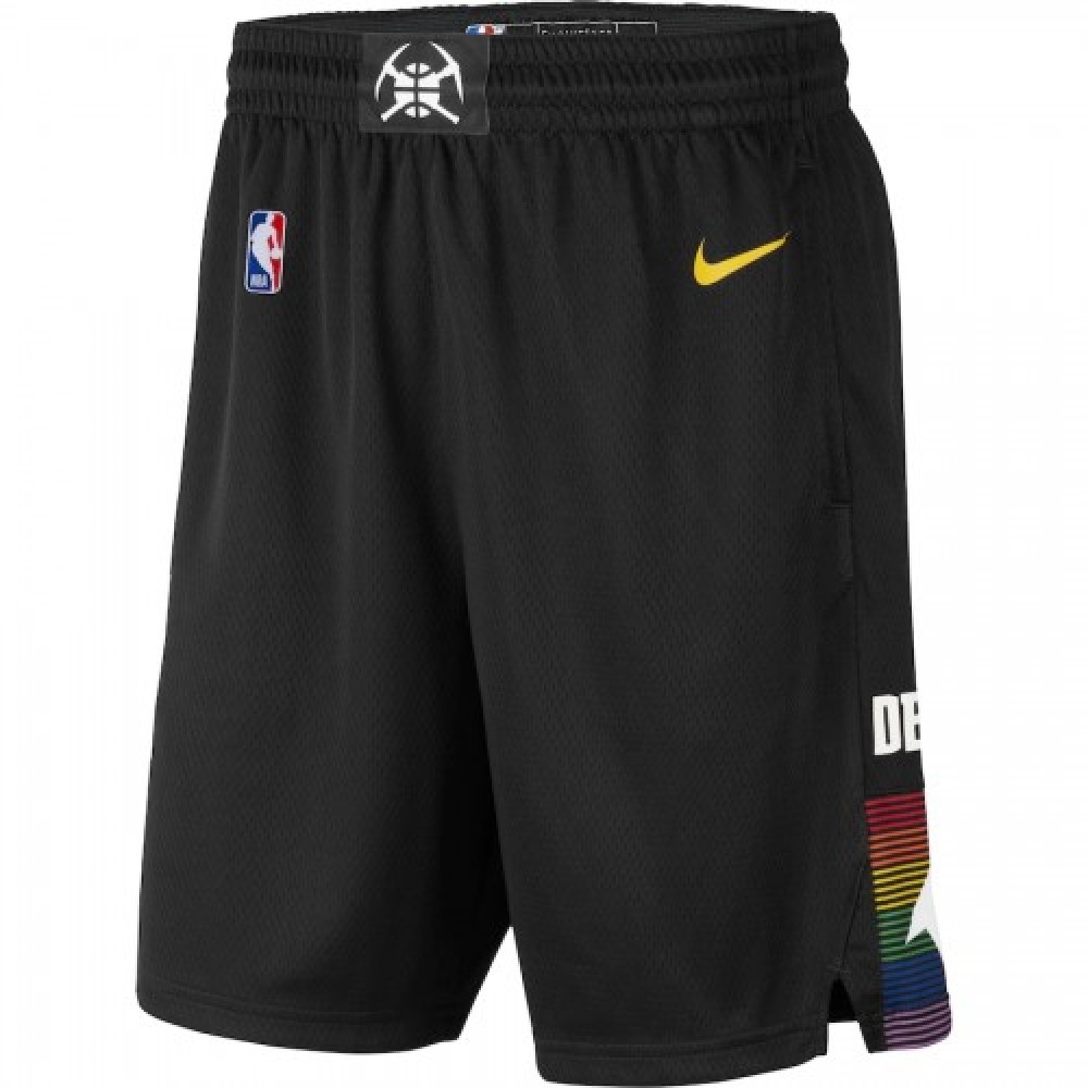 Men's Denver Nuggets 2019/20 Black City Swingman Shorts