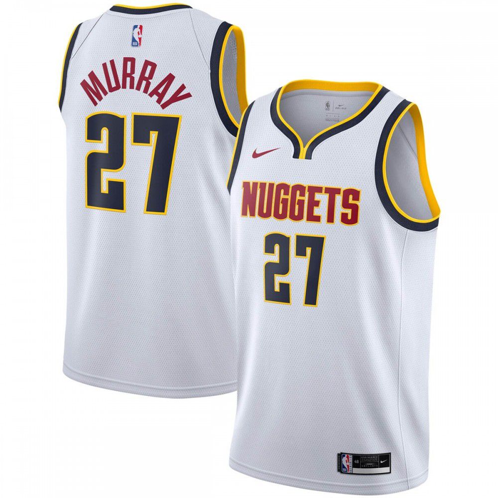 Men's Denver Nuggets 2020/21 White Player Jersey