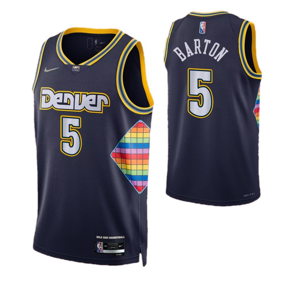 Men's Denver Nuggets 2021/22 Navy City Swingman Jersey