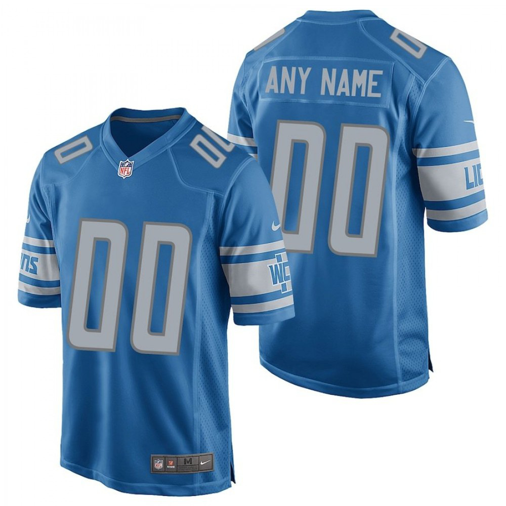 Men's Detroit Lions Blue Game Jersey
