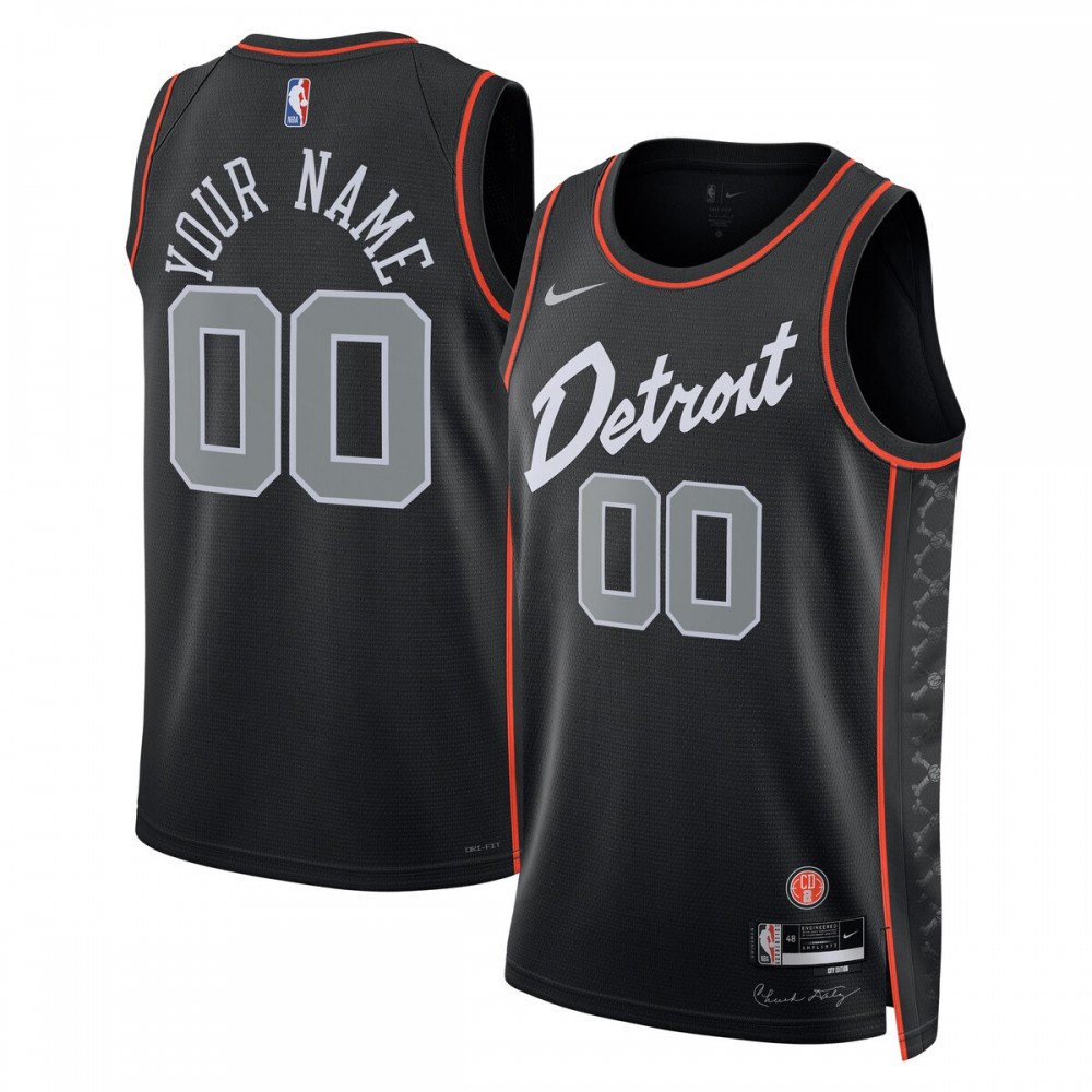 Kids' Detroit Pistons 2023/24 Black City Swingman Jersey