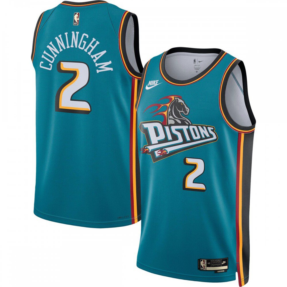 Men's Detroit Pistons 2022/23 Teal Classic Swingman Jersey