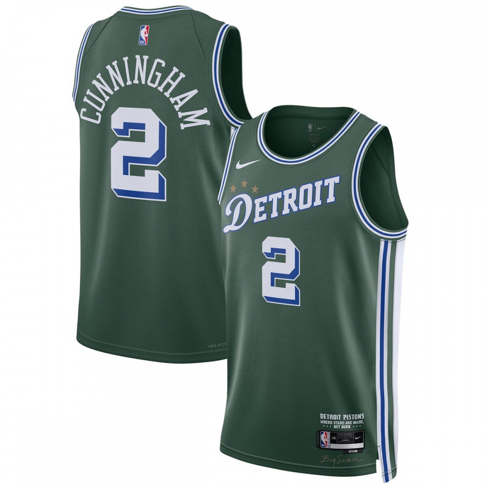 Men's Detroit Pistons 2022/23 Green City Swingman Jersey